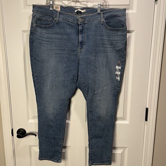 Levis 711 Skinny Ankle Mid Rise Blue Jeans 24W Inseam 27.5" Stretch New - Picture 1 of 7